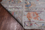 Grey Turkish Oushak Hand Knotted Wool Rug - 8' 0" X 9' 10"
