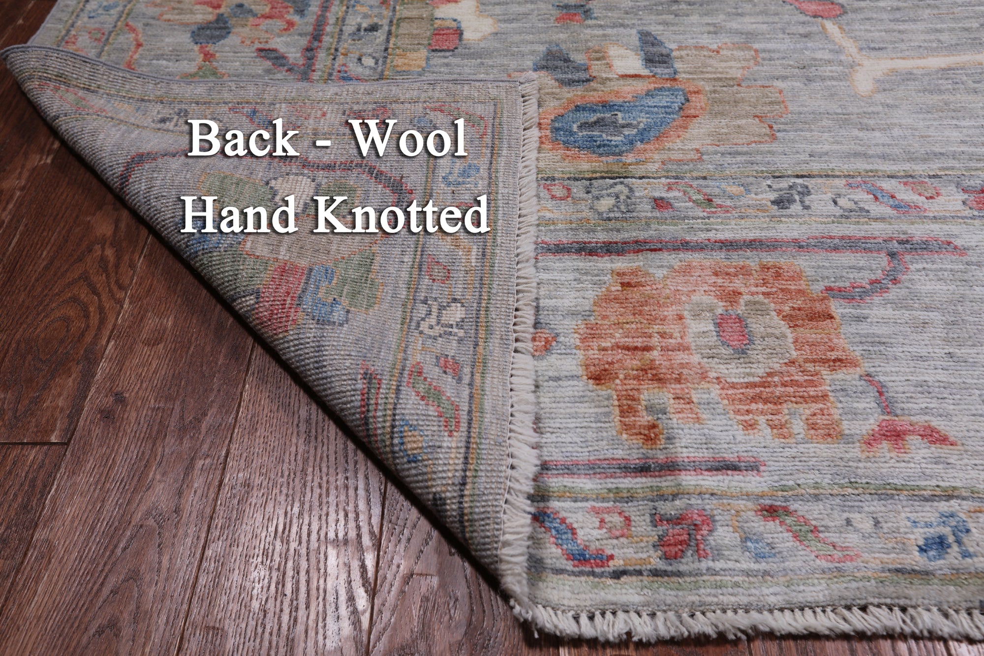Grey Turkish Oushak Hand Knotted Wool Rug - 8' 0" X 9' 10"