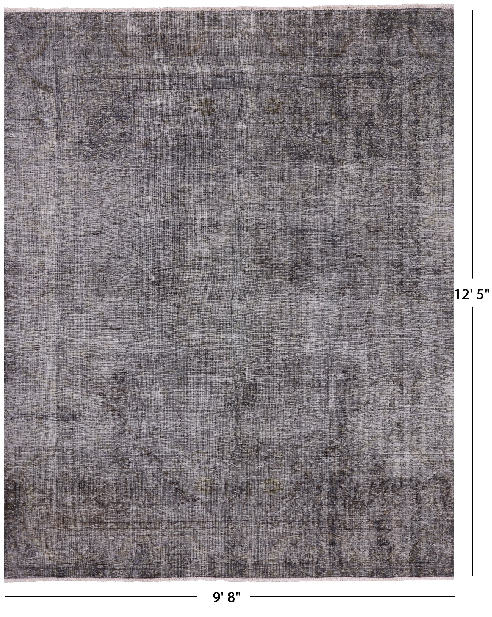 Persian Overdyed Hand Knotted Wool Area Rug - 9' 8" X 12' 5" - Golden Nile