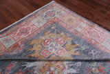 Grey Turkish Oushak Handmade Wool Rug - 7' 11" X 10' 1"