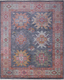 Grey Turkish Oushak Handmade Wool Rug - 7' 11" X 10' 1"