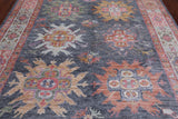 Grey Turkish Oushak Handmade Wool Rug - 7' 11" X 10' 1"