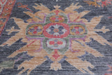 Grey Turkish Oushak Handmade Wool Rug - 7' 11" X 10' 1"