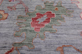 Grey Turkish Oushak Hand-Knotted Wool Rug - 8' 5" X 10' 1"