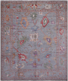 Grey Turkish Oushak Hand-Knotted Wool Rug - 8' 5" X 10' 1"