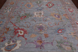 Grey Turkish Oushak Hand-Knotted Wool Rug - 8' 5" X 10' 1"