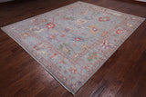 Grey Turkish Oushak Hand-Knotted Wool Rug - 8' 5" X 10' 1"