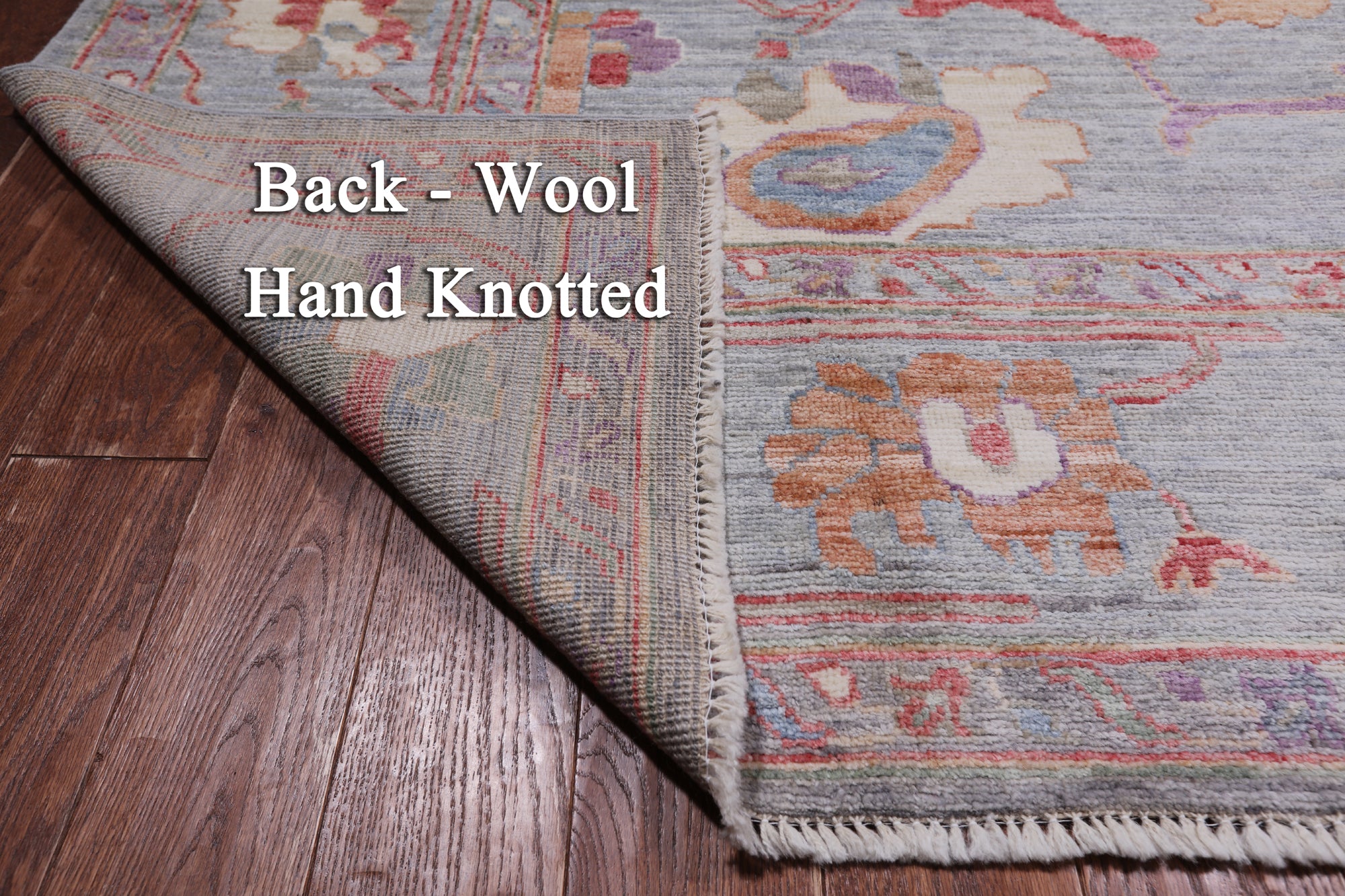 Grey Turkish Oushak Hand-Knotted Wool Rug - 8' 5" X 10' 1"
