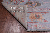 Blue Turkish Oushak Hand Knotted Wool Rug - 8' 1" X 10' 2"