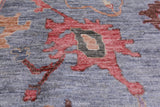Blue Turkish Oushak Hand Knotted Wool Rug - 8' 1" X 10' 2"