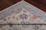 Ivory Turkish Oushak Hand Knotted Wool Rug - 8' 3" X 10' 2"