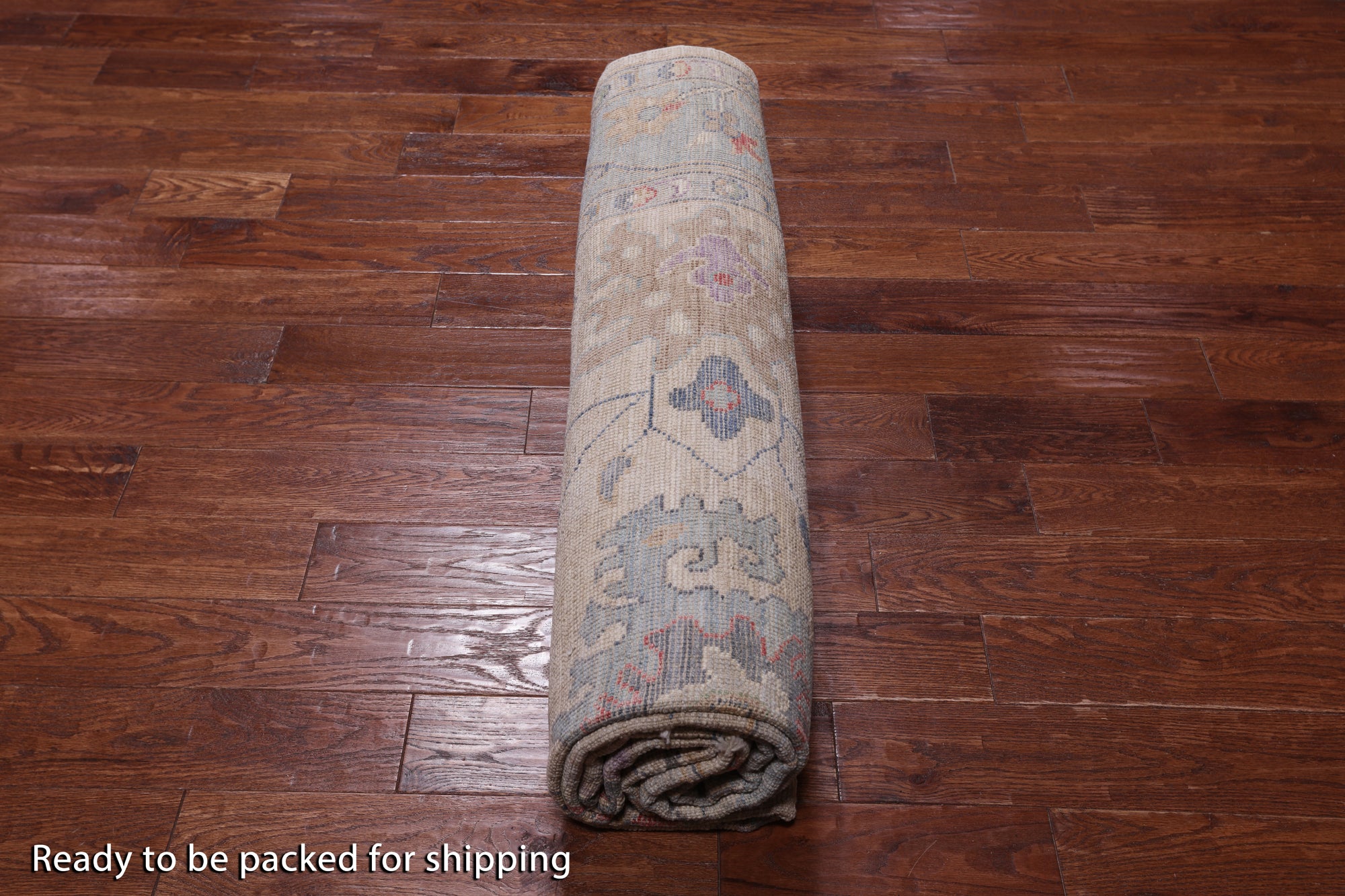 Ivory Turkish Oushak Hand Knotted Wool Rug - 8' 3" X 10' 2"