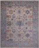 Ivory Turkish Oushak Hand Knotted Wool Rug - 8' 3" X 10' 2"
