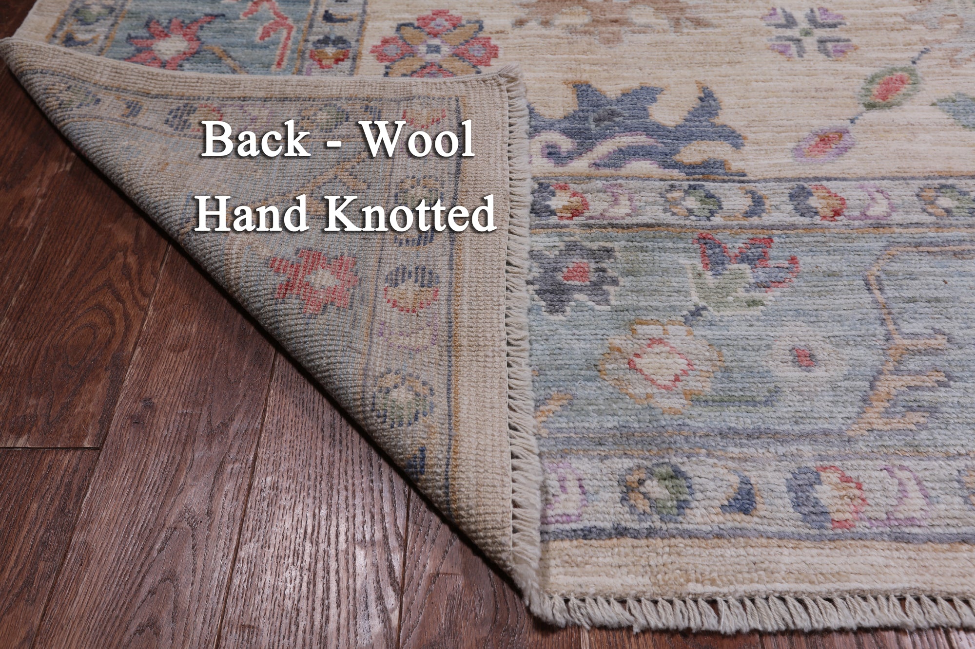 Ivory Turkish Oushak Hand Knotted Wool Rug - 8' 3" X 10' 2"