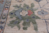 Ivory Turkish Oushak Hand Knotted Wool Rug - 8' 3" X 10' 2"