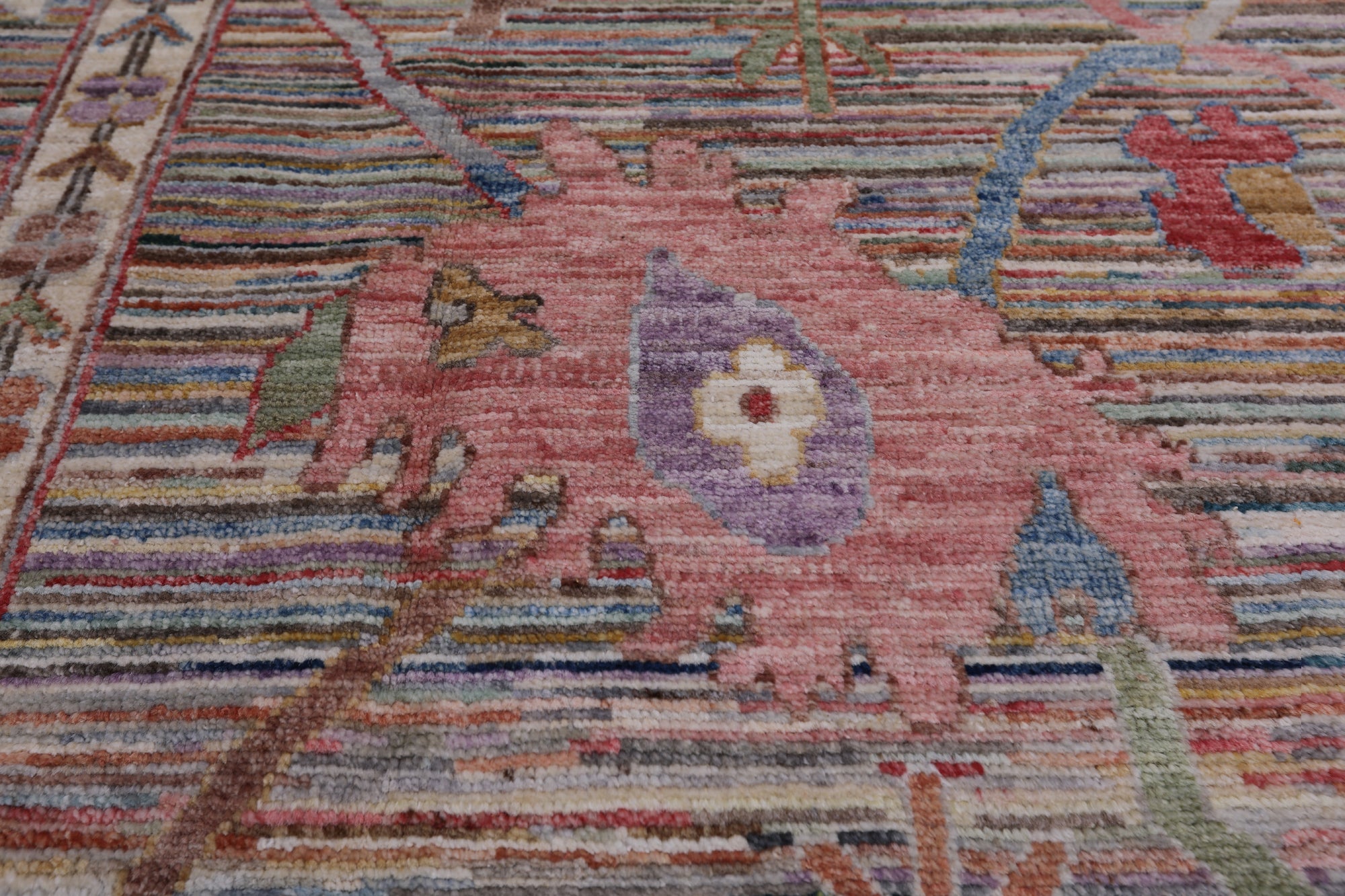 Turkish Oushak Hand Knotted Wool Rug - 8' 10" X 11' 11"