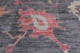 Grey Turkish Oushak Hand-Knotted Wool Rug - 9' 3" X 12' 2"