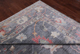 Grey Turkish Oushak Hand-Knotted Wool Rug - 9' 3" X 12' 2"