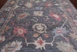 Grey Turkish Oushak Hand-Knotted Wool Rug - 9' 3" X 12' 2"