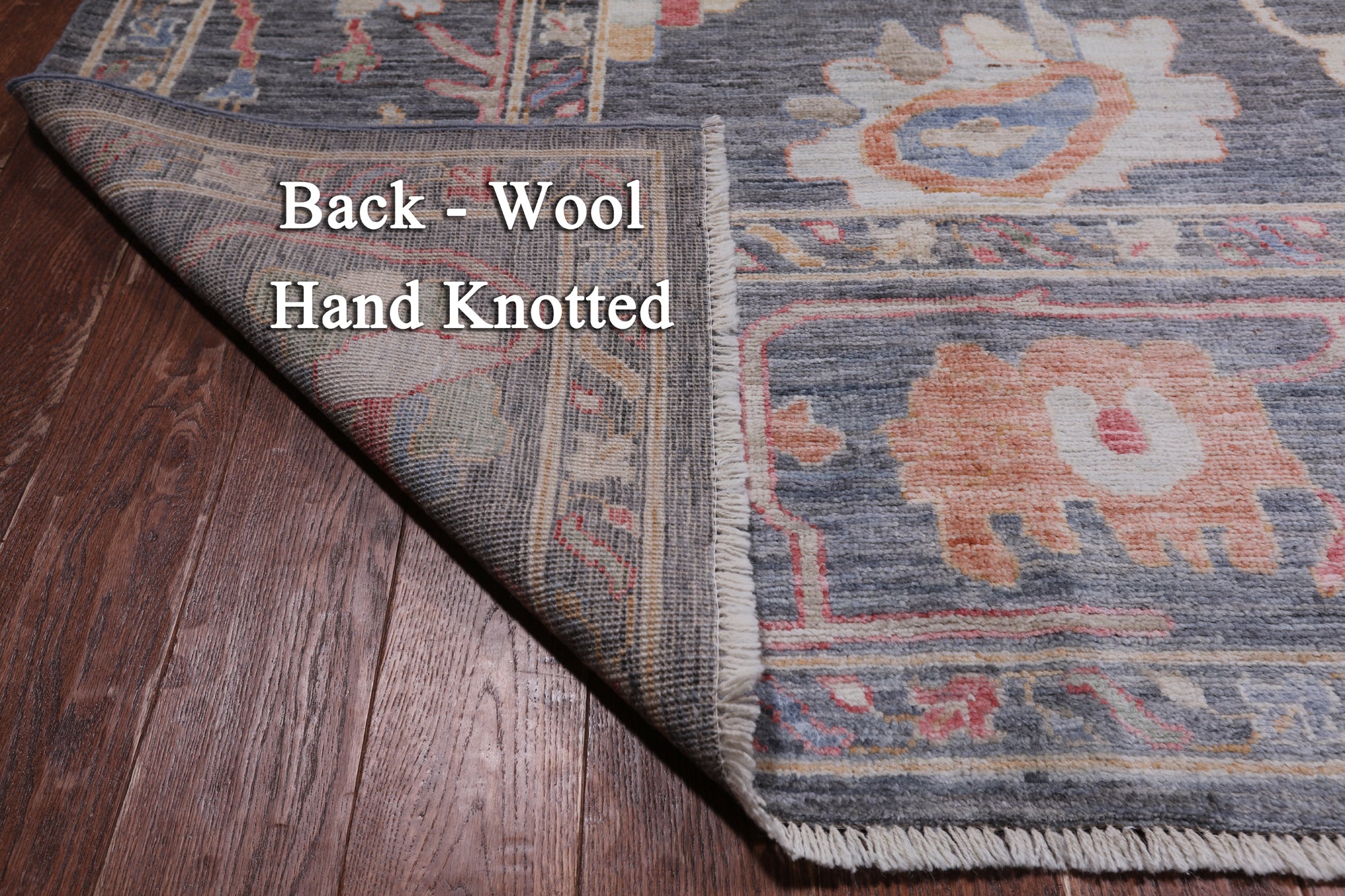 Grey Turkish Oushak Hand-Knotted Wool Rug - 9' 3" X 12' 2"