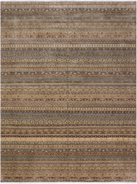 Shall Persian Gabbeh Hand Knotted Wool Rug - 8' 10" X 11' 10"