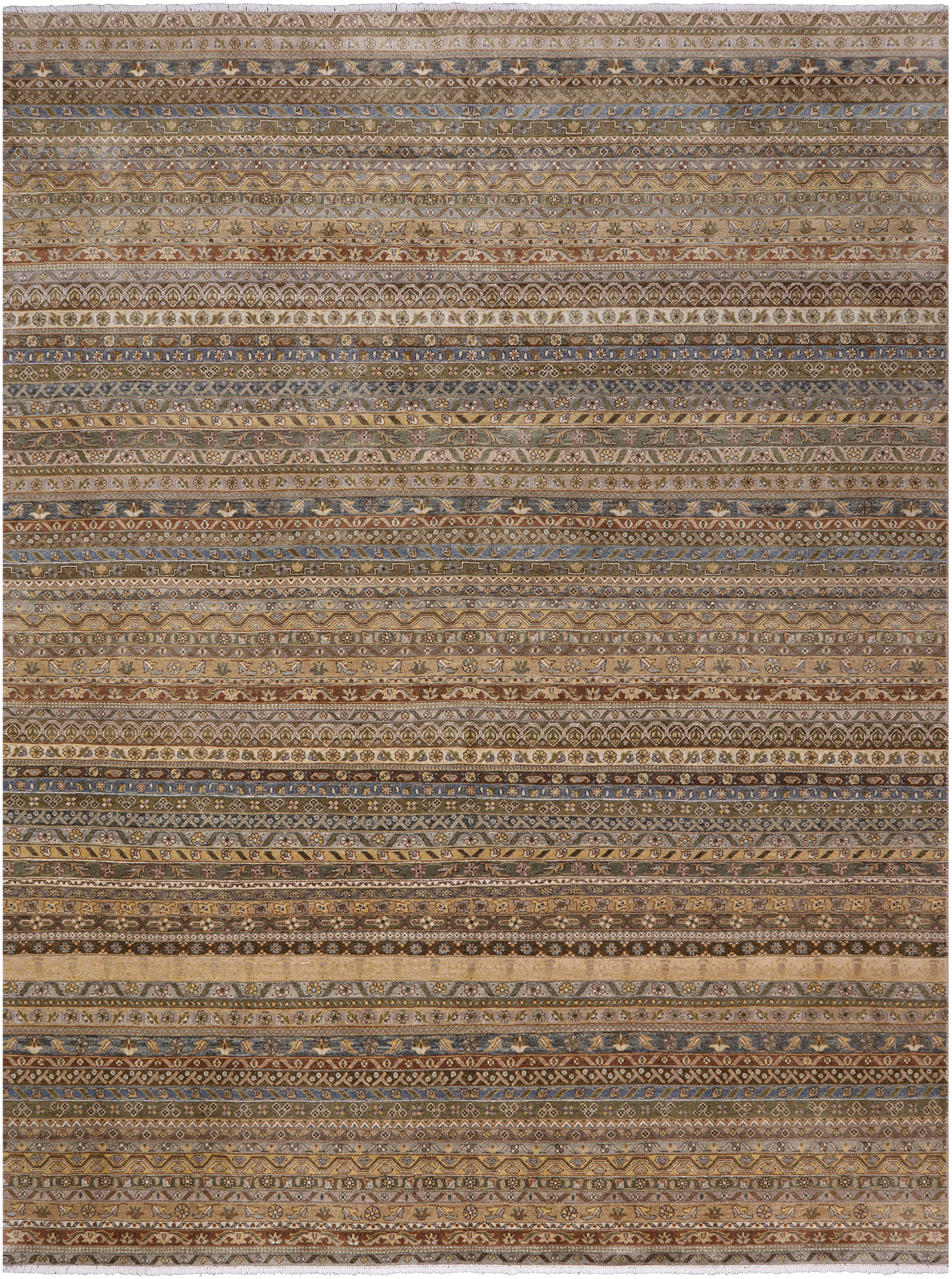 Shall Persian Gabbeh Hand Knotted Wool Rug - 8' 10" X 11' 10"
