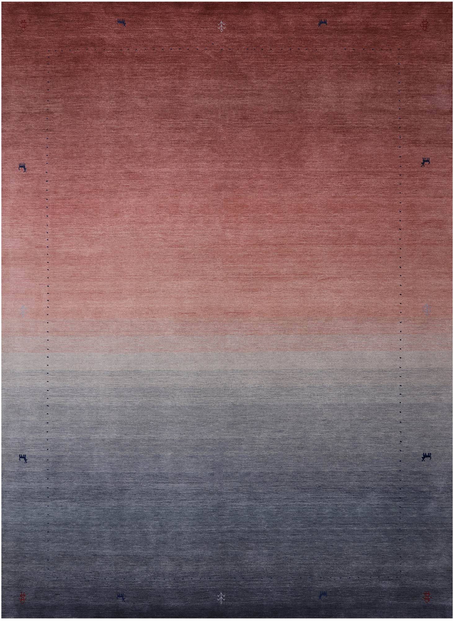 Persian Gabbeh Hand Knotted Wool Rug - 8' 2" X 11' 4"