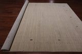 Ivory Persian Gabbeh Handmade Wool Rug - 9' 2" X 12' 0"