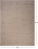 Ivory Persian Gabbeh Handmade Wool Rug - 9' 2" X 12' 0"