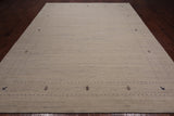 Ivory Persian Gabbeh Handmade Wool Rug - 9' 2" X 12' 0"