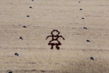 Ivory Persian Gabbeh Handmade Wool Rug - 9' 2" X 12' 0"