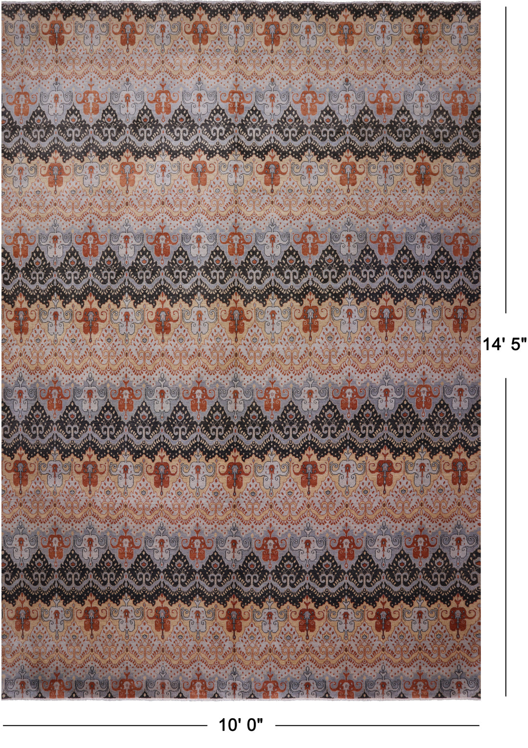 William Morris Hand Knotted Wool Rug - 10' 0" X 14' 5"
