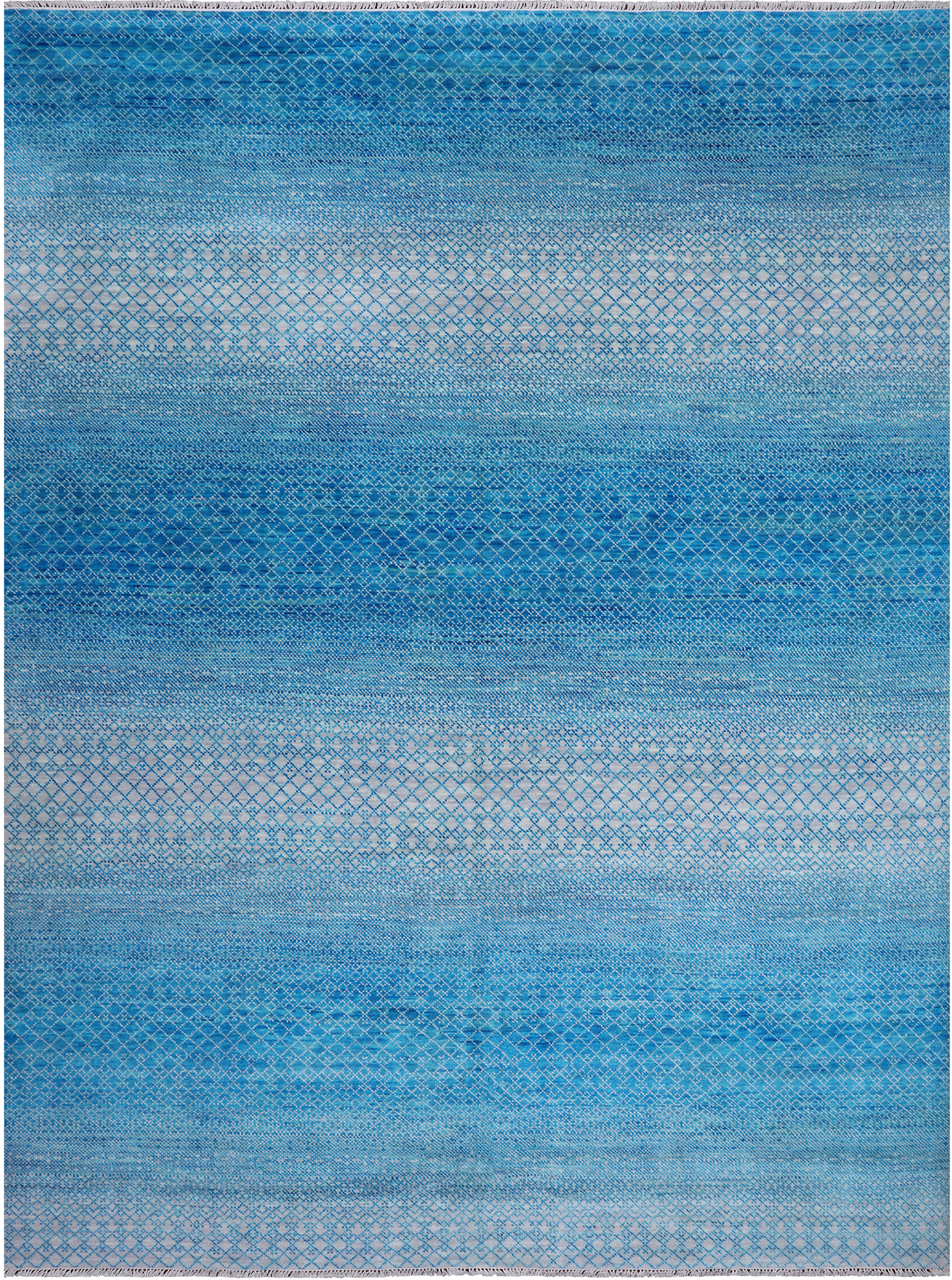 SUPER SALE Savannah Grass Hand Knotted Wool Rug - 9' 0" X 11' 10"