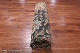 Olive Green Persian Tabriz Hand-Knotted Wool Rug - 9' 0" X 11' 7"