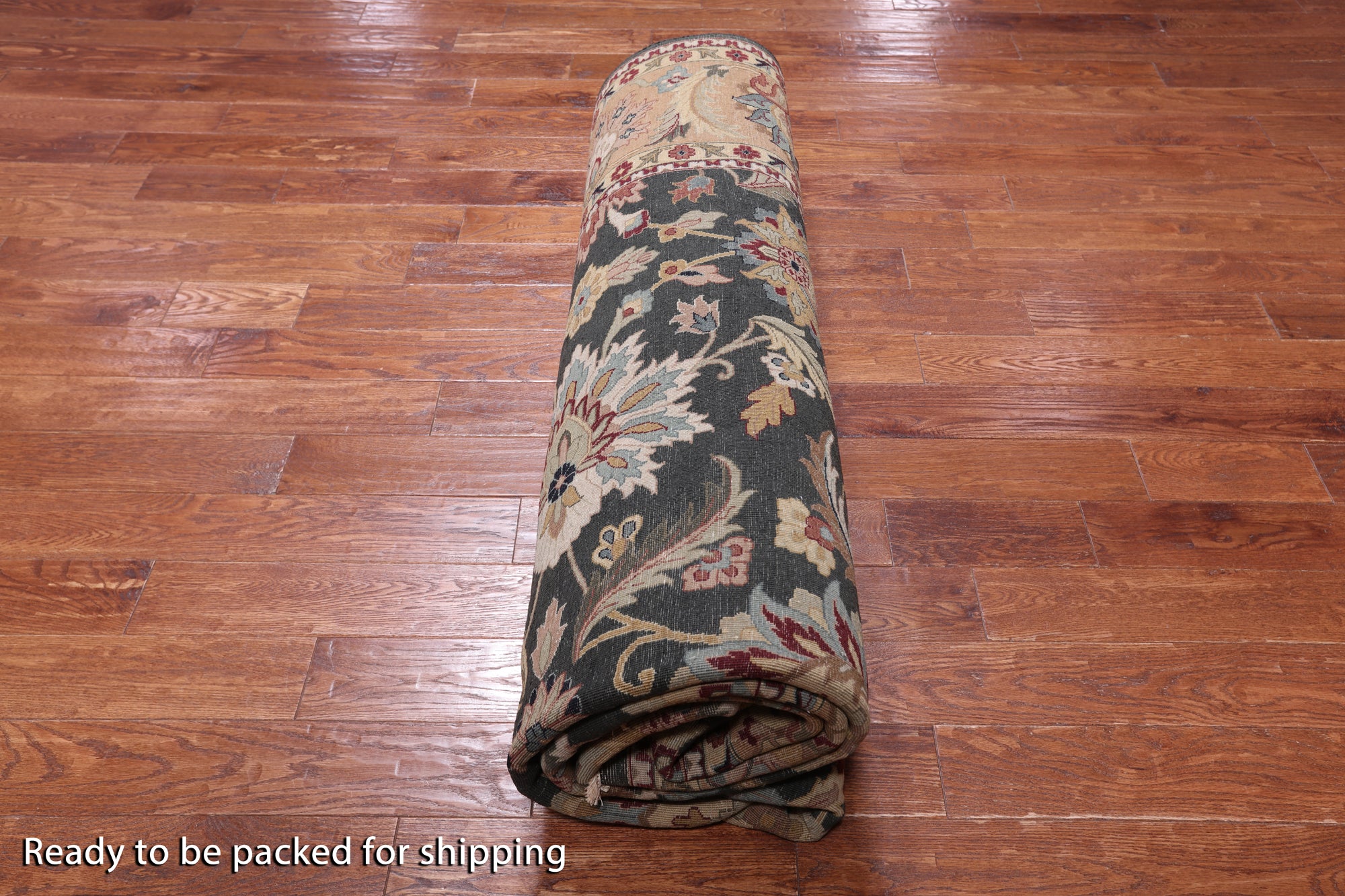 Olive Green Persian Tabriz Hand-Knotted Wool Rug - 9' 0" X 11' 7"
