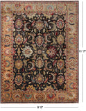Olive Green Persian Tabriz Hand-Knotted Wool Rug - 9' 0" X 11' 7"