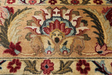 Olive Green Persian Tabriz Hand-Knotted Wool Rug - 9' 0" X 11' 7"