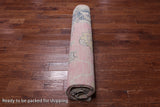 Pink Turkish Oushak Hand Knotted Wool Rug - 9' 3" X 12' 3"