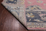 Pink Turkish Oushak Hand Knotted Wool Rug - 9' 3" X 12' 3"