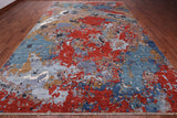 Abstract Contemporary Handmade Wool & Silk Rug - 10' 0" X 14' 4"