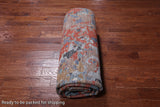 Abstract Contemporary Handmade Wool & Silk Rug - 10' 0" X 14' 4"