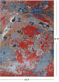 Abstract Contemporary Handmade Wool & Silk Rug - 10' 0" X 14' 4"