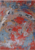 Abstract Contemporary Handmade Wool & Silk Rug - 10' 0" X 14' 4"