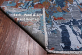 Abstract Contemporary Hand Knotted Wool & Silk Rug - 10' 0" X 14' 0"