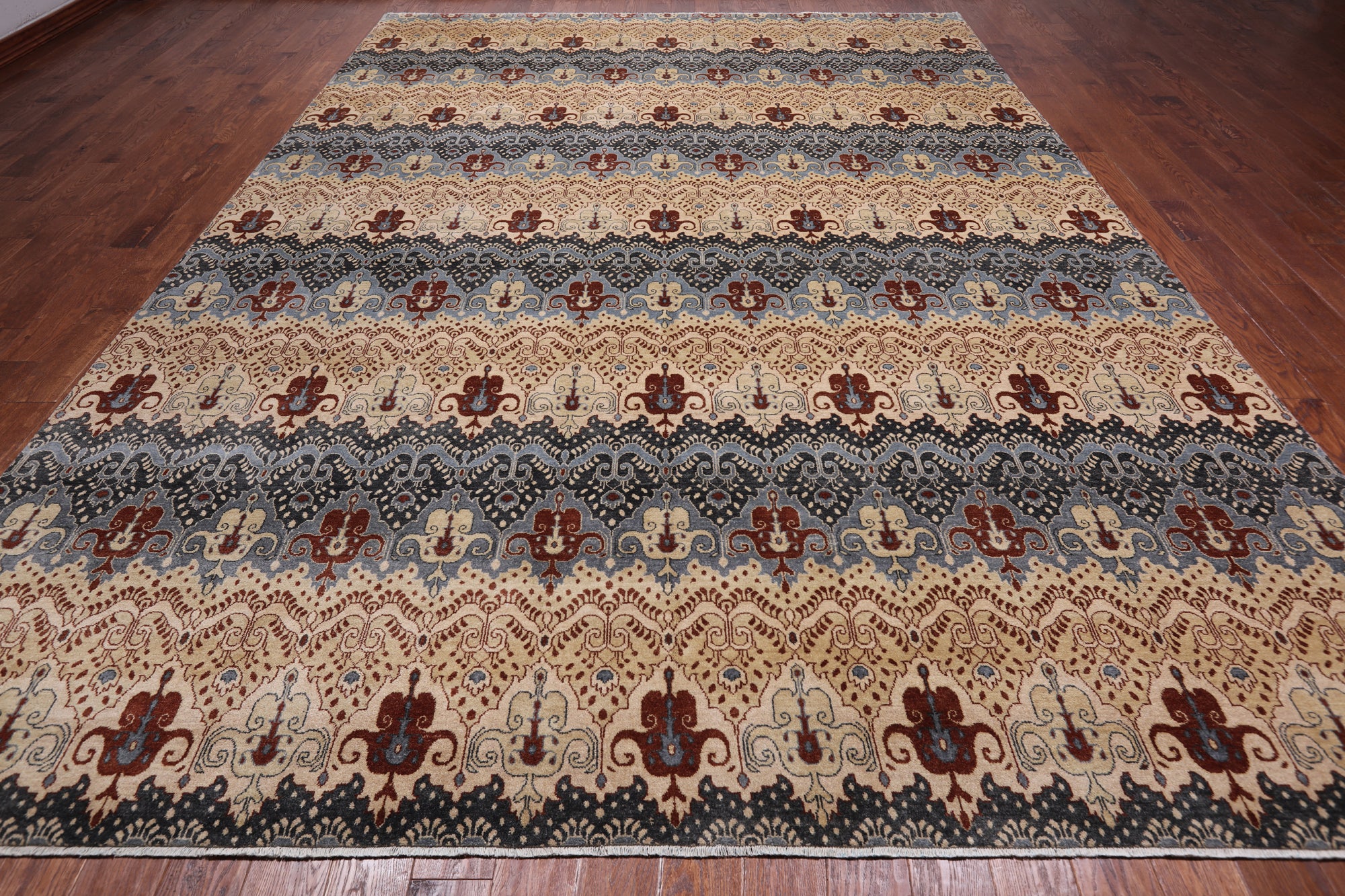 William Morris Handmade Wool Rug - 10' 0" X 14' 1"