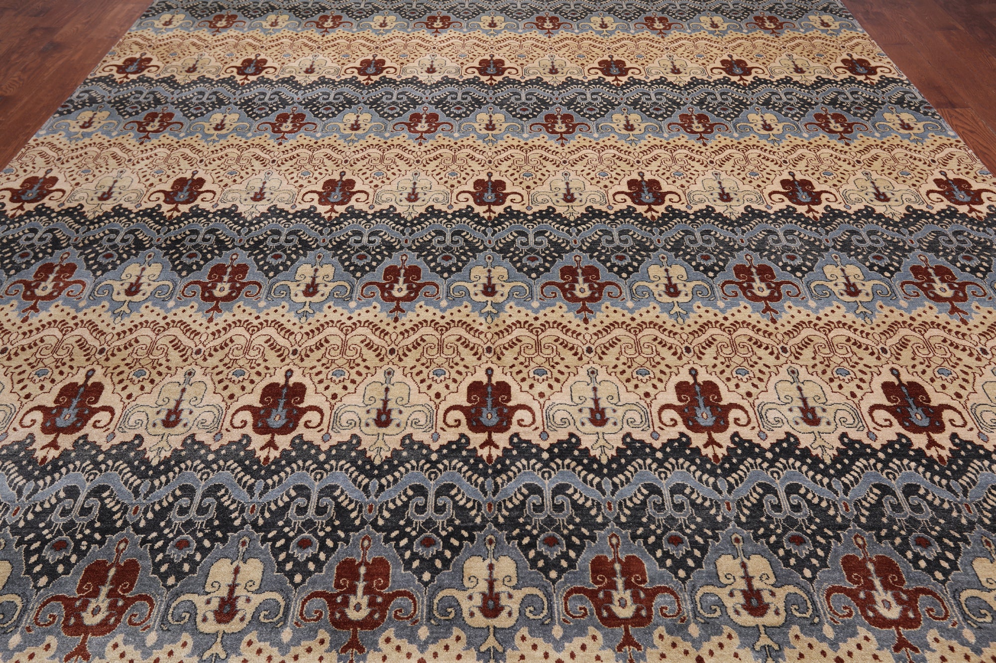 William Morris Handmade Wool Rug - 10' 0" X 14' 1"