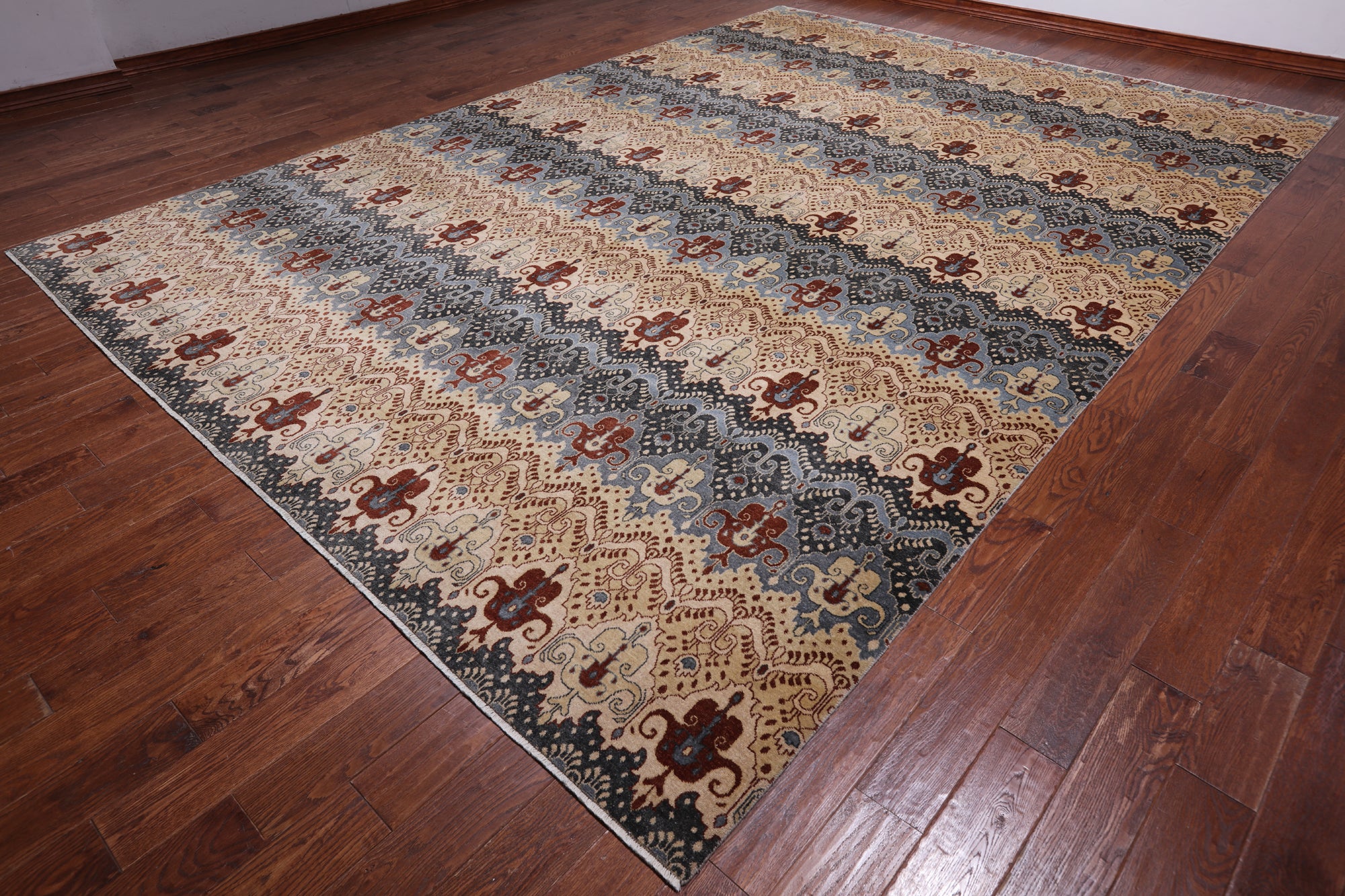 William Morris Handmade Wool Rug - 10' 0" X 14' 1"