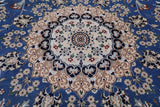 Square Persian Nain Hand Knotted Wool & Silk Rug - 10' 1" X 10' 1"