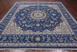 Square Persian Nain Hand Knotted Wool & Silk Rug - 10' 1" X 10' 1"