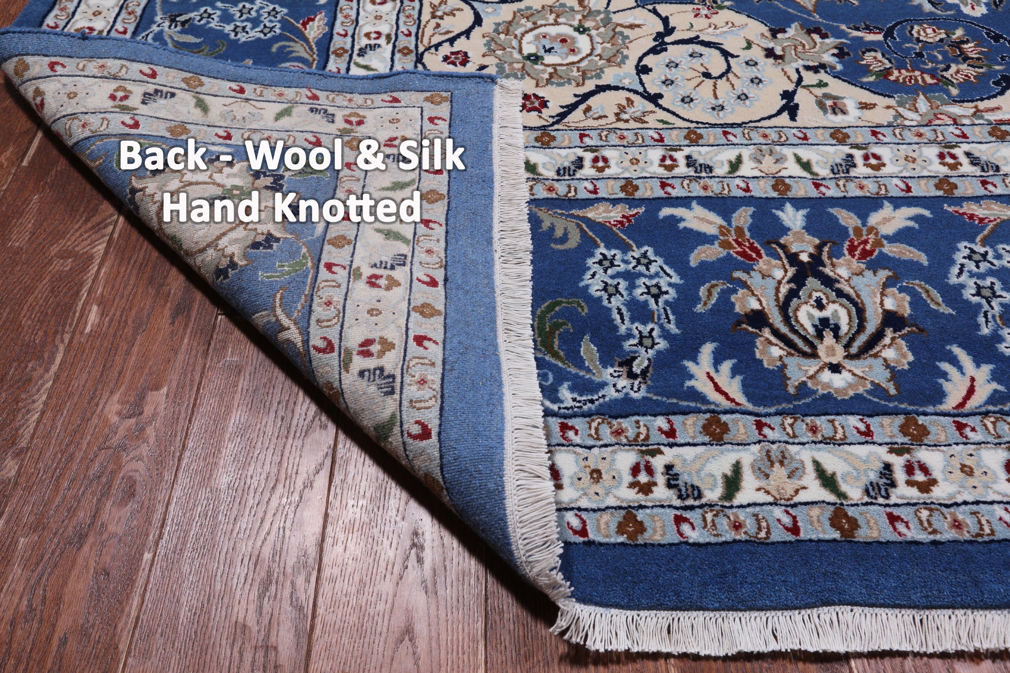 Square Persian Nain Hand Knotted Wool & Silk Rug - 10' 1" X 10' 1"